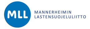 MLL Mannerheimin Lastensuojeluliiton logo, jossa on valkoiset MLL-kirjaimet sinisen pallon sisällä.
