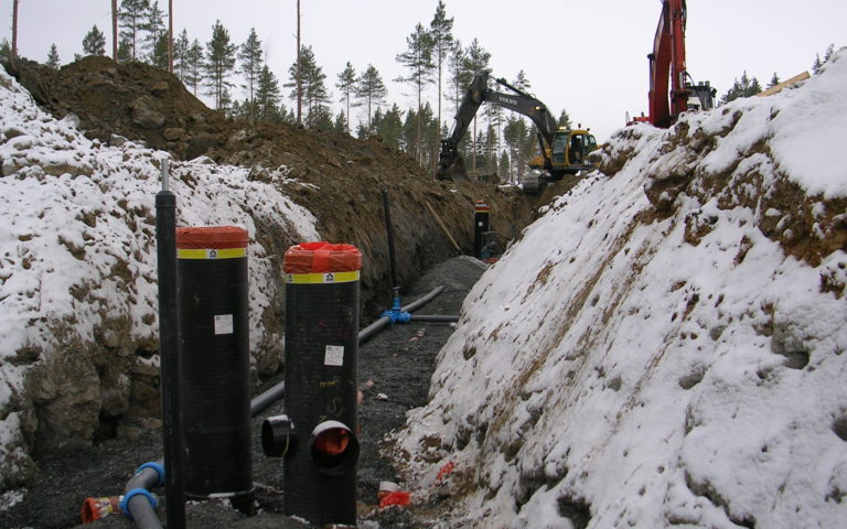 Hulevesiviemärin rakentaminen