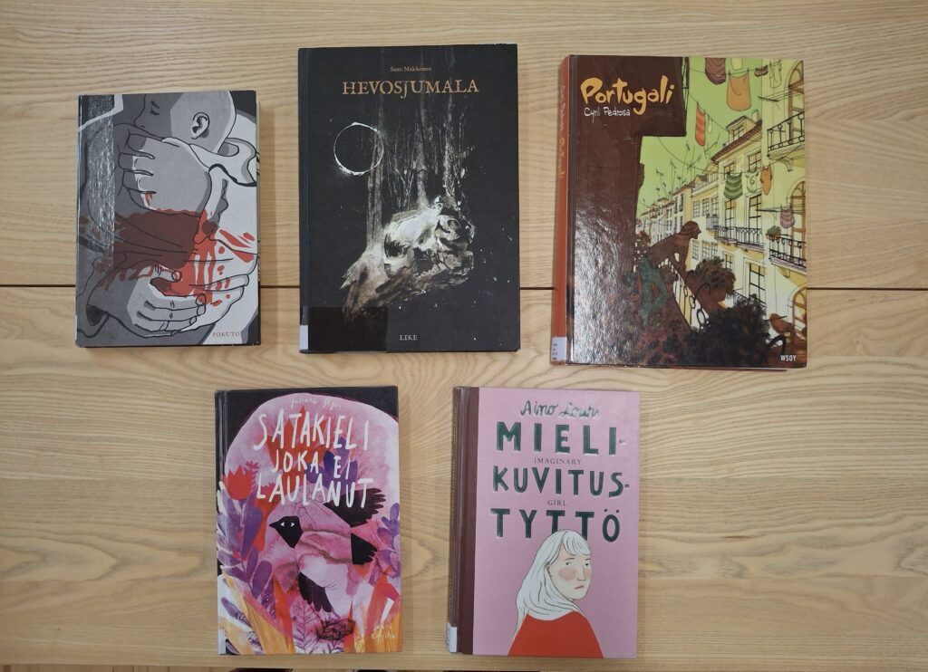 Tekstissä esiteltyjä sarjakuvia.