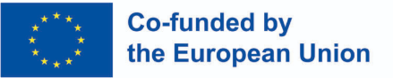 Kuvassa on EU:n logo keltaisia tähtiä sinisellä pohjalla sekä teksti co-funded by the European Union