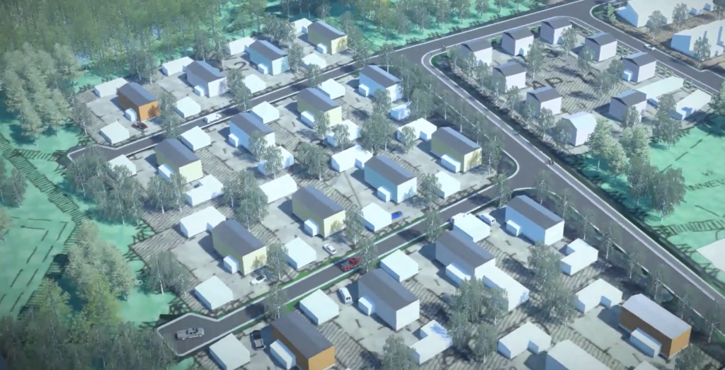 Havainnekuva Hallilanvuoren asuntoalueesta.