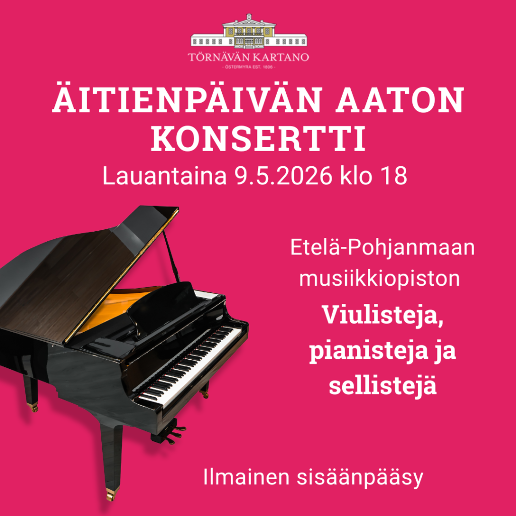 Äitienpäivän aaton konsertin kutsu.
